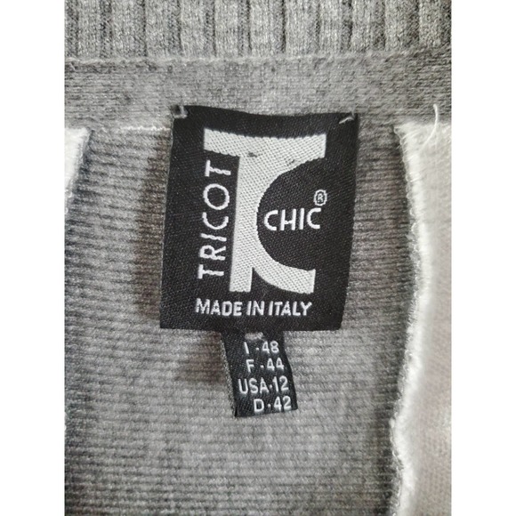 Italian Tricot Chic Textured Jacket, Size 12 - Picture 3 of 5